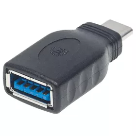   Manhattan Kábel átalakító - USB-C to USB-A Adapter, Fekete