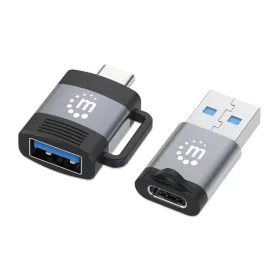   Manhattan Kábel átalakító - 2 féle: USB-C to USB-A és USB-A to USB-C Adapters, 3A, Aluminum