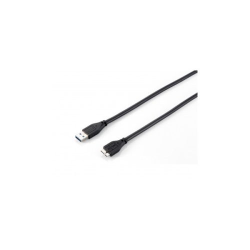 Equip Kábel - 128397 (USB3.0, A-microB 10pin kábel, apa/apa, duplán árnyékolt, 2m)