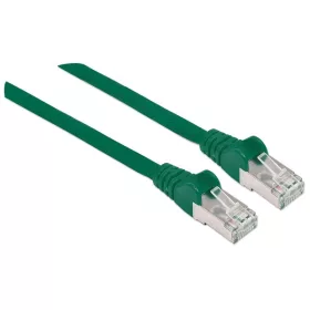   Manhattan Kábel - S/FTP Patch (RJ45 to RJ45, Cat7 kábel Cat6A moduláris csatlakozóval, 0.5m, zöld, réz)