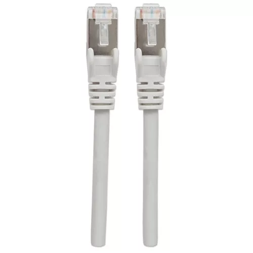 Manhattan Kábel - S/FTP Patch (RJ45 to RJ45, Cat7 kábel Cat6A moduláris csatlakozóval, 5m, szürke, réz)