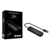 Conceptronic USB Hub - HUBBIES06B (4 Port, USB3.0, fekete)