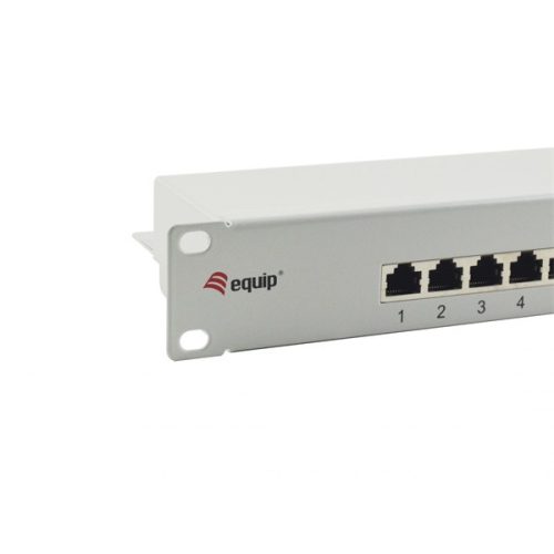 Equip Patch panel - 326317 (16 port, Cat6, árnyékolt, szürke)