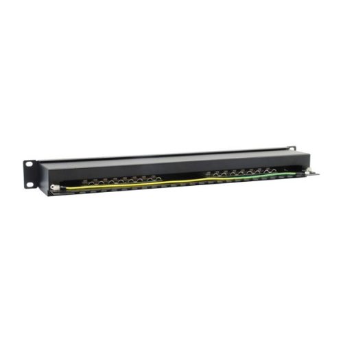 Equip Patch Panel - 326417 (16 port, Cat6, 1U, árnyékolt, fekete)