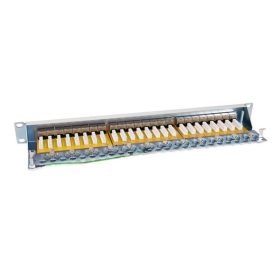   Equip Patch panel - 326525 (24 port, Cat6A, 1U, árnyékolt, szürke)