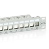 Equip Keystone Patch Panel - 767124 (24 port, Cat6, 1U, árnyékolt, szürke)