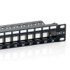 Equip Keystone Patch Panel - 769124 (24 port, Cat6, 1U, árnyékolatlan, fekete)