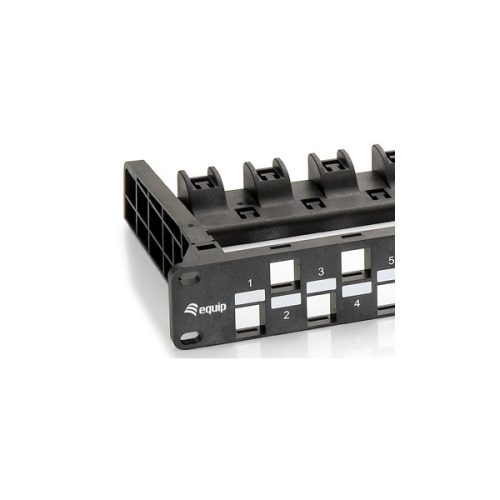 Equip Keystone Patch Panel - 769225 (24 port, 1U, árnyékolatlan, fekete)