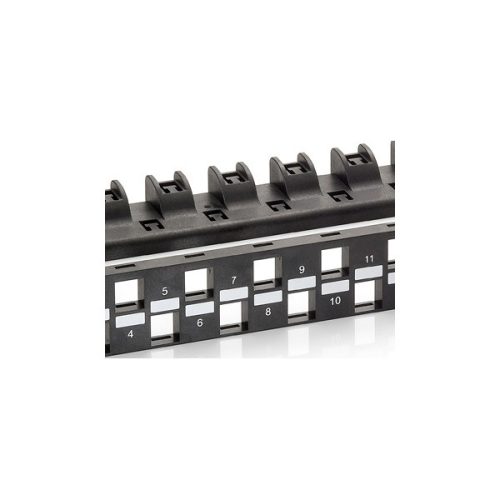 Equip Keystone Patch Panel - 769225 (24 port, 1U, árnyékolatlan, fekete)