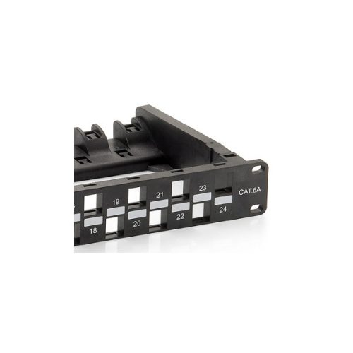 Equip Keystone Patch Panel - 769225 (24 port, 1U, árnyékolatlan, fekete)