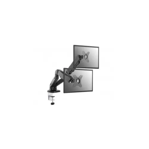 Equip Monitor Asztali konzol - 650121 (17"-32",2 monitor,dönthető, forgatható, állítható magasság, Max.:2x6,5kg, fekete)