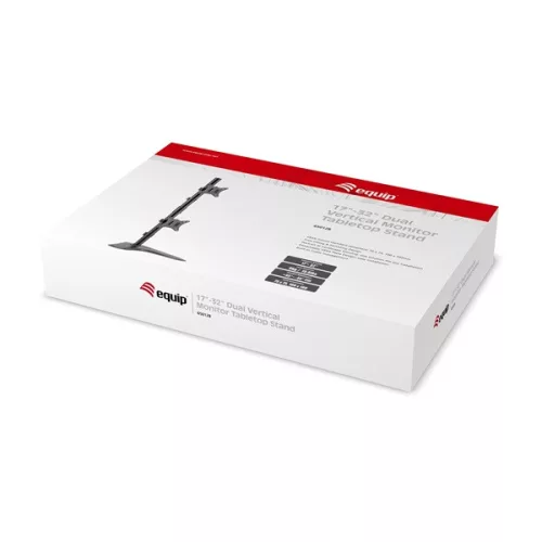 Equip Monitor Asztali állvány - 650128 (17"-32", 2 monitor, dönthető, forgatható, állítható magasság, Max.:2x9kg,fekete)