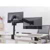 Equip Monitor Asztali konzol - 650133 (17"-32", 2 monitor, dönthető, forgatható, állítható magasság, Max.:2x9kg, fekete)