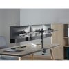 Equip Monitor Asztali konzol - 650158 (13"-27", 3 monitor, dönthető, forgatható, állítható magasság Max.: 3x7kg, fekete)