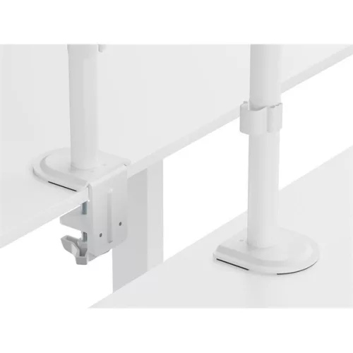Equip Monitor Asztali konzol - 650167 (17"-32", 2 monitor, dönthető, forgatható, állítható magasság, Max.:2x9kg, fehér)