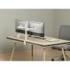 Equip Monitor Asztali konzol - 650167 (17"-32", 2 monitor, dönthető, forgatható, állítható magasság, Max.:2x9kg, fehér)
