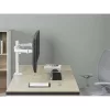 Equip Monitor Asztali konzol - 650167 (17"-32", 2 monitor, dönthető, forgatható, állítható magasság, Max.:2x9kg, fehér)