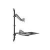 Equip Munkaállomás fali konzol - 650170 (17"-32", 1 monitor, dönthető, forgatható, Max.: 8kg, fekete)