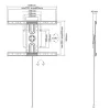 Equip TV Fali konzol - 650331 (37"-80", Max.: 35kg, álló vagy fekvő tájolás, fekete)