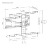 Equip TV Fali konzol - 650344 (43"-90", Max.: 50kg, dönthető, forgatható, fekete)