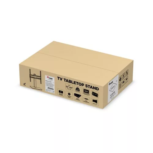 Equip Monitor Asztali állvány - 650611 (32"-55", 1 kijelző, forgatható, állítható magasság, Max.:40kg, fekete)