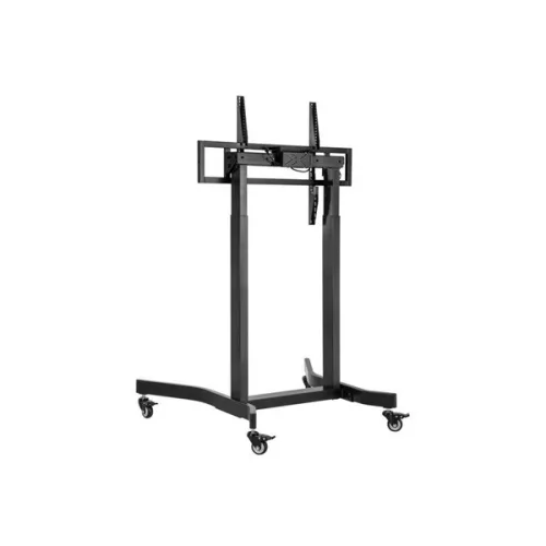Equip TV állvány - 650632 (55"-100" álló, dönthető, állítható magasság, gurulós, motoros, Max.:120kg, fekete)