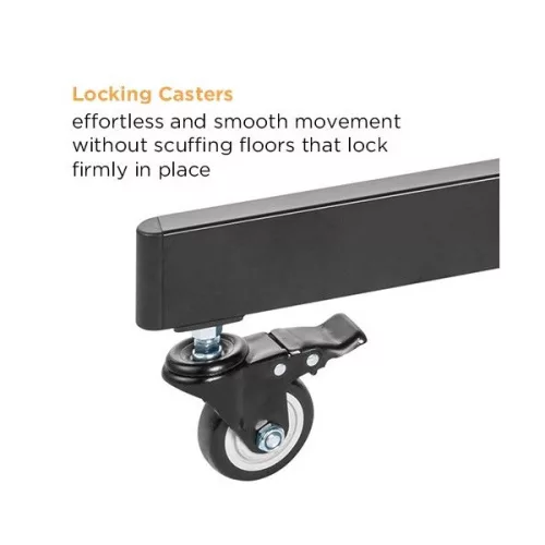 Equip TV állvány - 650632 (55"-100" álló, dönthető, állítható magasság, gurulós, motoros, Max.:120kg, fekete)