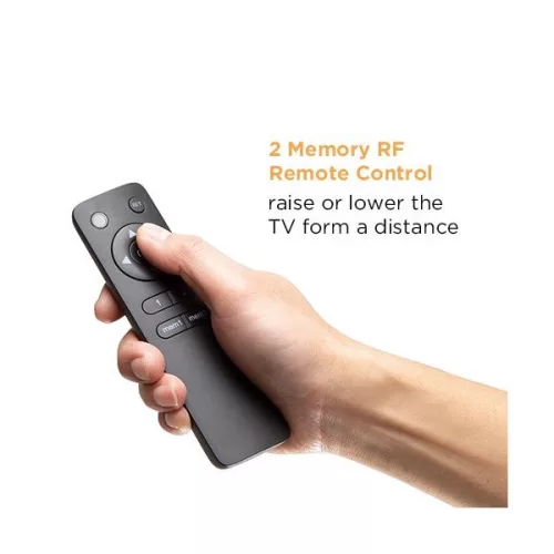 Equip TV állvány - 650632 (55"-100" álló, dönthető, állítható magasság, gurulós, motoros, Max.:120kg, fekete)