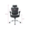 Equip Szék - 651052 (Premium, ergonomikus, Max teherbírás: 150kg, fekete/kék)