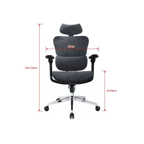 Equip Szék - 651052 (Premium, ergonomikus, Max teherbírás: 150kg, fekete/kék)