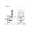 Equip Szék - 651052 (Premium, ergonomikus, Max teherbírás: 150kg, fekete/kék)