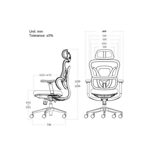 Equip Szék - 651053 (Premium, ergonomikus, Max teherbírás: 150kg, fekete)