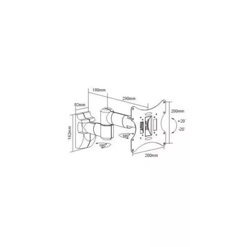 SUNNE (LCD-A503K) Monitor fali konzol dönthető, forgatható, 23-42", faltáv: 455mm