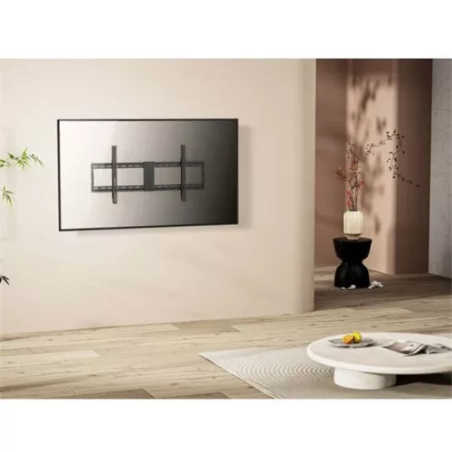 Manhattan TV állvány - Fali fix ultravékony TV állvány Fekete (max.VESA:800x400)(43"-100"-ig) 70kg teherbírás