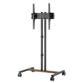   Manhattan kompakt gurulós TV állvány - 1db TV részére dönthető (34" - 55"-ig) 35kg teherb.Fekete/Barna