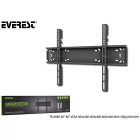   Everest TV állvány - TK-4085 (38"-85"-ig, Fali, ultra keskeny, 50kg teherbírás, Fekete)
