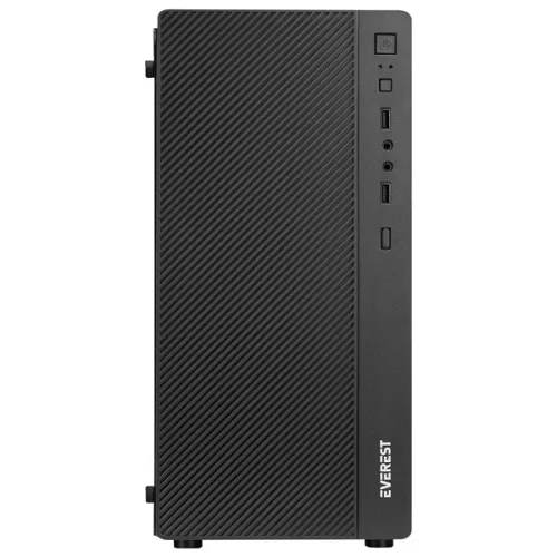 Everest Számítógépház - WARP Peak 250W (fekete; Micro ATX / MINI-ITX, 250W táp, 2xUSB2.0 )
