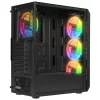 Everest Számítógépház - X-RACER (fekete; üveg; ATX; alsó táp; 4x120mm LED, 1xUSB3.0 + 2xUSB2.0)