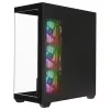 Rampage Számítógépház - HYDRA V4 (fekete; üveg; ATX; alsó táp; 4x120mm RGB, 1xUSB3.0 + 2xUSB2.0)