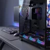 Rampage Számítógépház - NOVA V2 (fekete; üveg; ATX; 9,17" LCD kijelző, 7x120mm A-RGB, 1xUSB3.0 + 1xUSB-C)