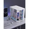 Rampage Számítógépház - NOVA V2 (fehér; üveg; ATX; 9,17" LCD kijelző, 7x120mm A-RGB, 1xUSB3.0 + 1xUSB-C)