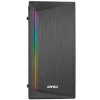 Everest Számítógépház -  BLAZON (200W táp; RGB; fekete; plexi; mATX; 1x80mm; 2xUSB2.0)
