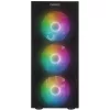 Everest Számítógépház - FACED V1 (fekete; üveg; ATX; alsó táp; 4x120mm LED; 1xUSB3.0 + 2xUSB2.0)