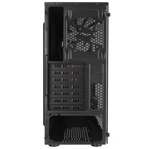 Everest Számítógépház - FACED V1 (fekete; üveg; ATX; alsó táp; 4x120mm LED; 1xUSB3.0 + 2xUSB2.0)