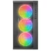 Rampage Számítógépház - VEGA V2 (fekete; üveg; mATX; alsó táp; 4x120mm RGB, 1xUSB3.0 + 2xUSB2.0)