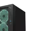 Rampage Számítógépház - VEGA V2 (fekete; üveg; mATX; alsó táp; 4x120mm RGB, 1xUSB3.0 + 2xUSB2.0)