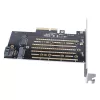 Orico PCI-E bővítőkártya - PDM2 /36/ (PCI-E 3.0 x4, Kimenet: M.2 NVMe, Max.: 2x 2TB, M-key/B-key)