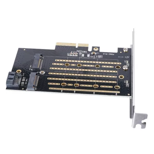 Orico PCI-E bővítőkártya - PDM2 /36/ (PCI-E 3.0 x4, Kimenet: M.2 NVMe, Max.: 2x 2TB, M-key/B-key)