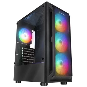   Rampage Számítógépház - SHIVA  (fekete; ablakos; ATX, alsó táp, 4x120mm LED)