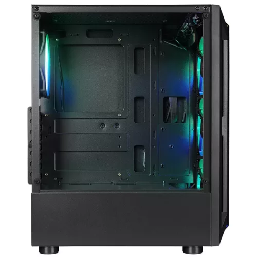 Rampage Számítógépház - SHIVA  (fekete; ablakos; ATX, alsó táp, 4x120mm LED)